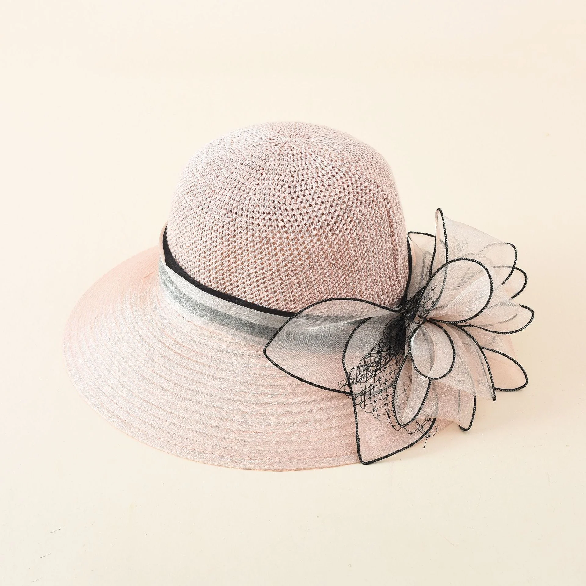 Damen Eleganter Sonnenhut mit Feiner Schleifenverzierung und Breiter Krempe Heidi-Mode - Image 6