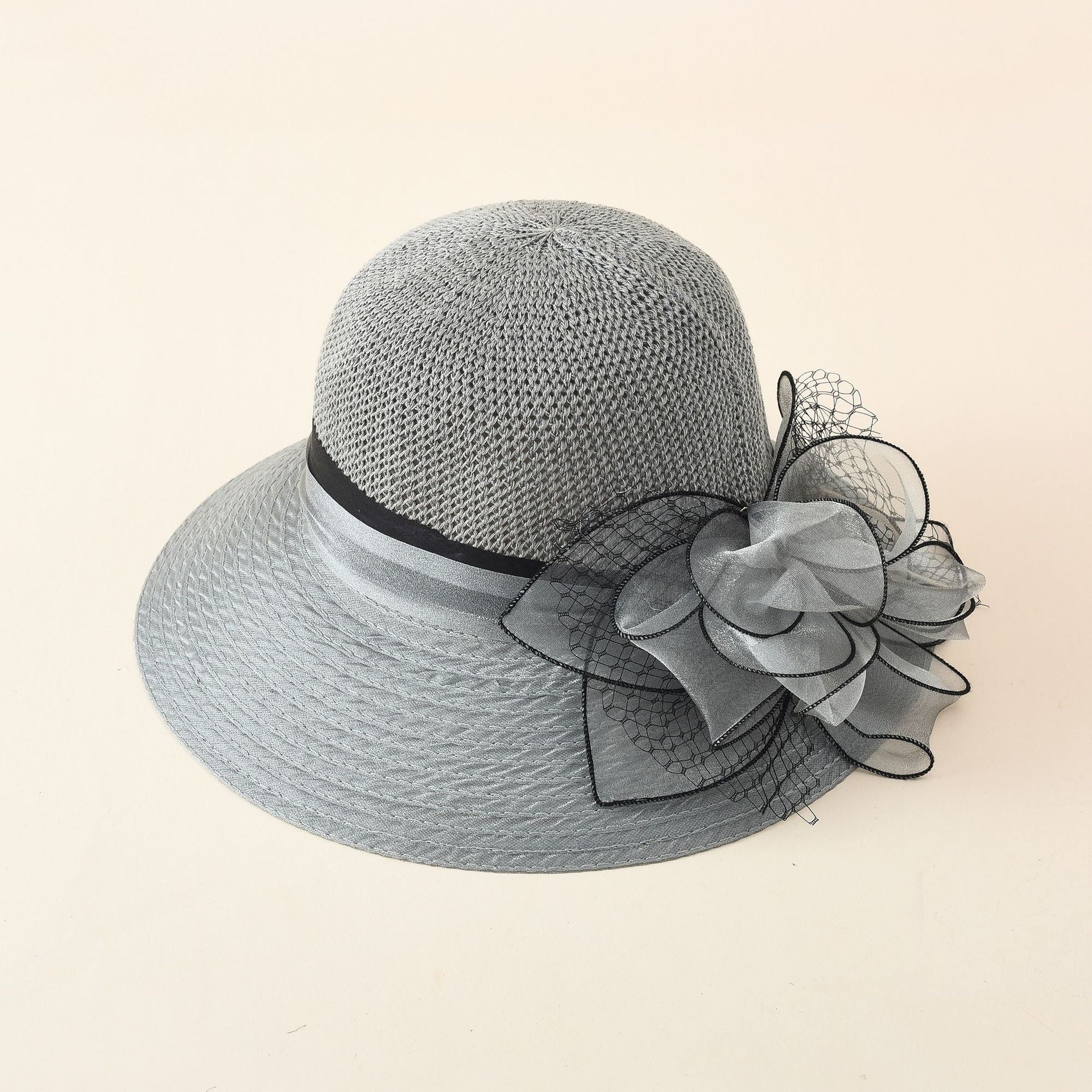 Damen Eleganter Sonnenhut mit Feiner Schleifenverzierung und Breiter Krempe Heidi-Mode - Image 9