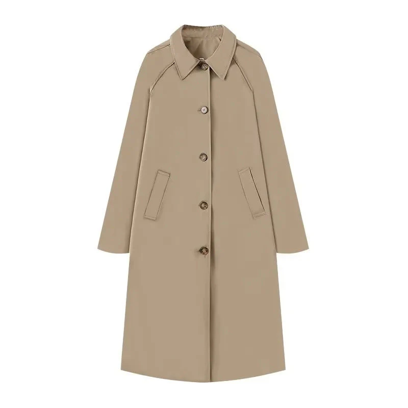 Damen Eleganter Trenchcoat mit Schmalem Schnitt und Praktischen Taschen Heidi-Mode - Image 7