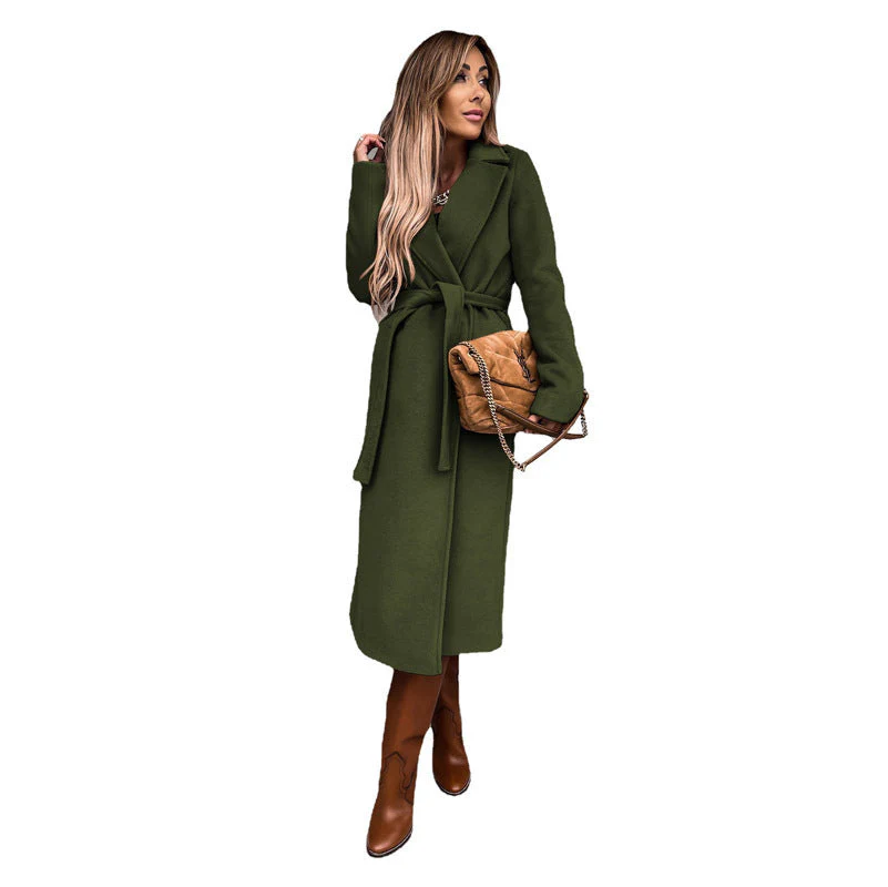Damen Eleganter Wolle-Mantel mit Tailliertem Schnitt und Gürtel Heidi-Mode - Image 13