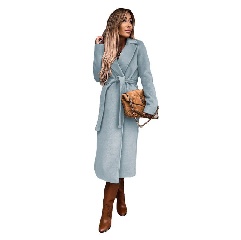 Damen Eleganter Wolle-Mantel mit Tailliertem Schnitt und Gürtel Heidi-Mode - Image 6