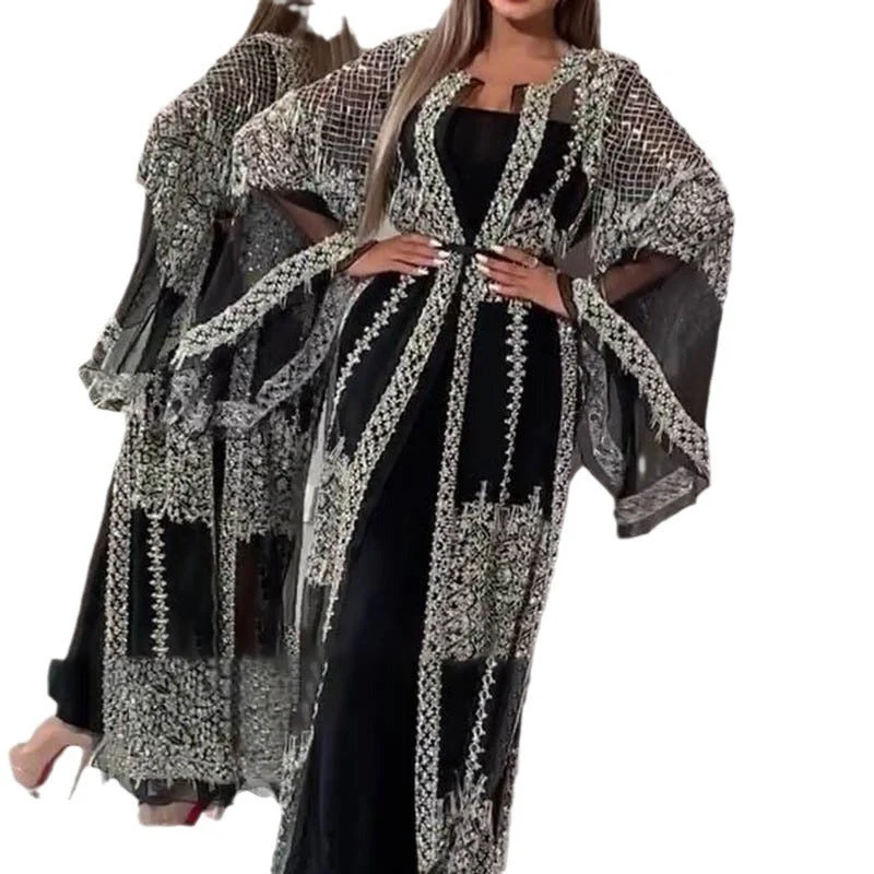 Damen Elegantes Abendkleid mit Kunstvollen Spitzen- und Paillettenverzierungen Heidi-Mode - Image 3