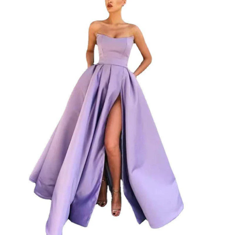 Damen Elegantes Abendkleid mit Tiefem Schlitz und Schwingendem Rock Heidi-Mode - Image 5