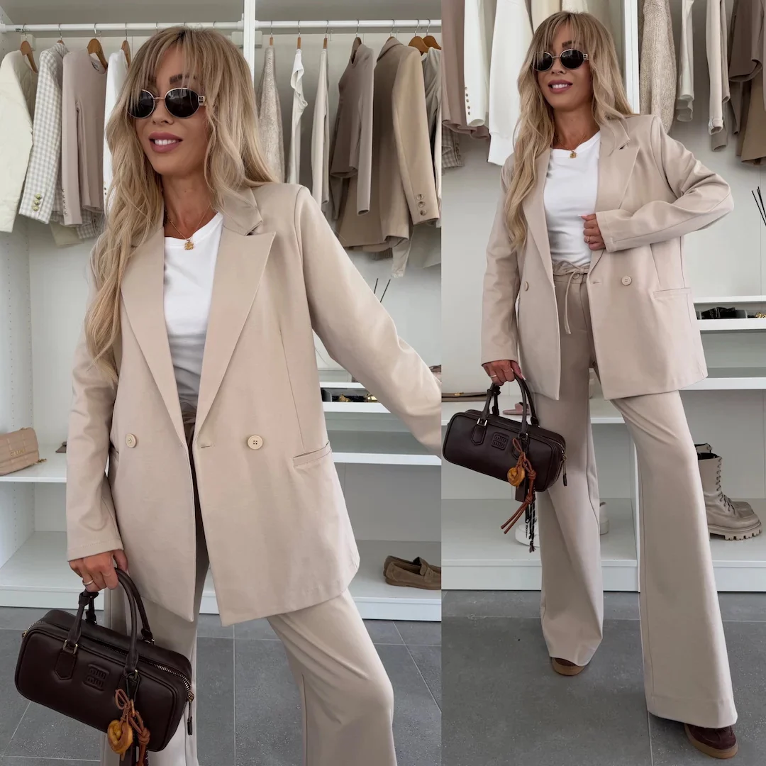 Damen Elegantes Blazer-Set mit weitem Schnitt und schickem Hosen Heidi-Mode - Image 5