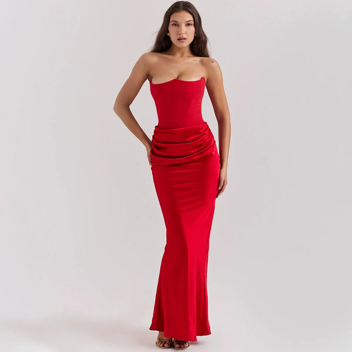 Damen Elegantes, Figurbetontes Abendkleid mit Raffiniertem Taillendetail Heidi-Mode - Image 3