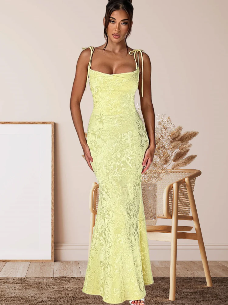 Damen Elegantes Langarm Abendkleid mit floralem Jacquard-Muster und zartem Rückenausschnitt Heidi-Mode - Image 6