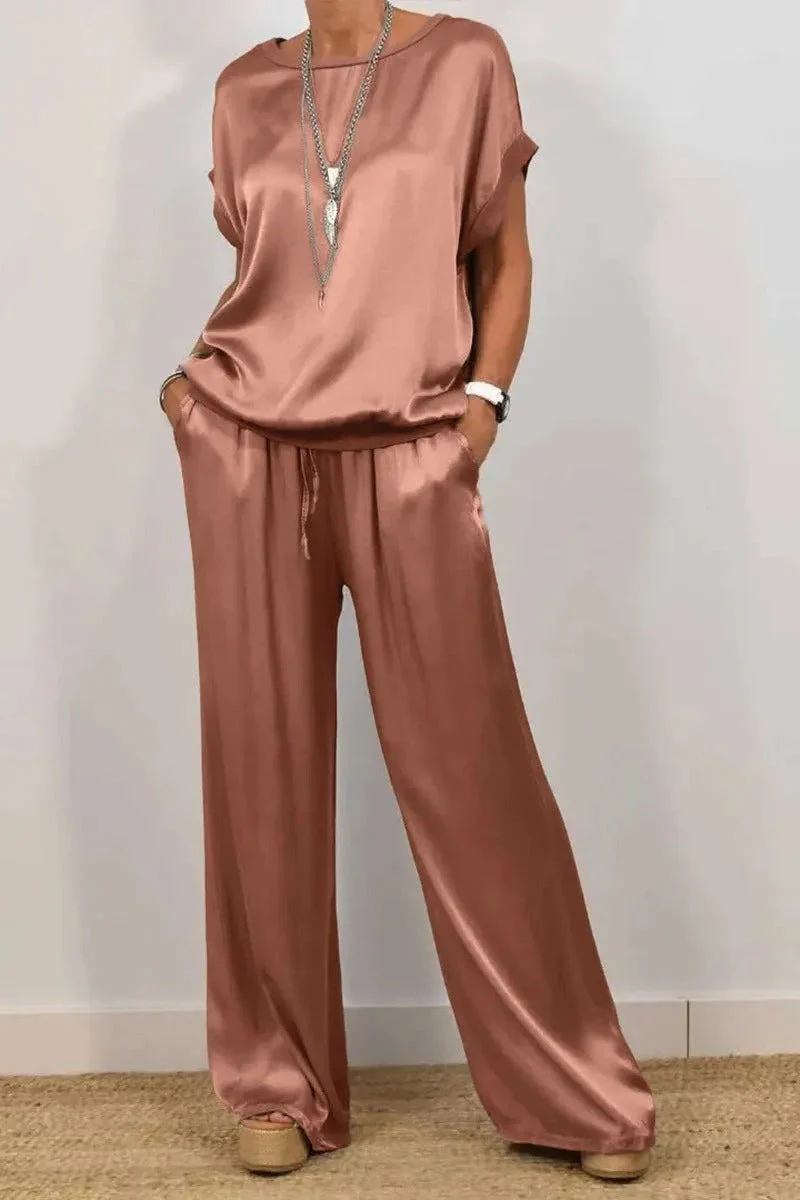 Damen Elegantes Lounge-Set mit Fließendem Schnitt und Elastischem Bund Heidi-Mode - Image 12