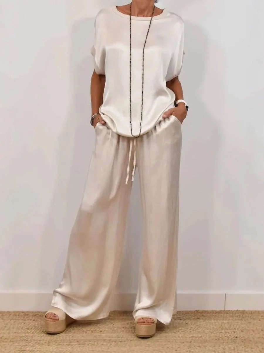 Damen Elegantes Lounge-Set mit Fließendem Schnitt und Elastischem Bund Heidi-Mode - Image 13
