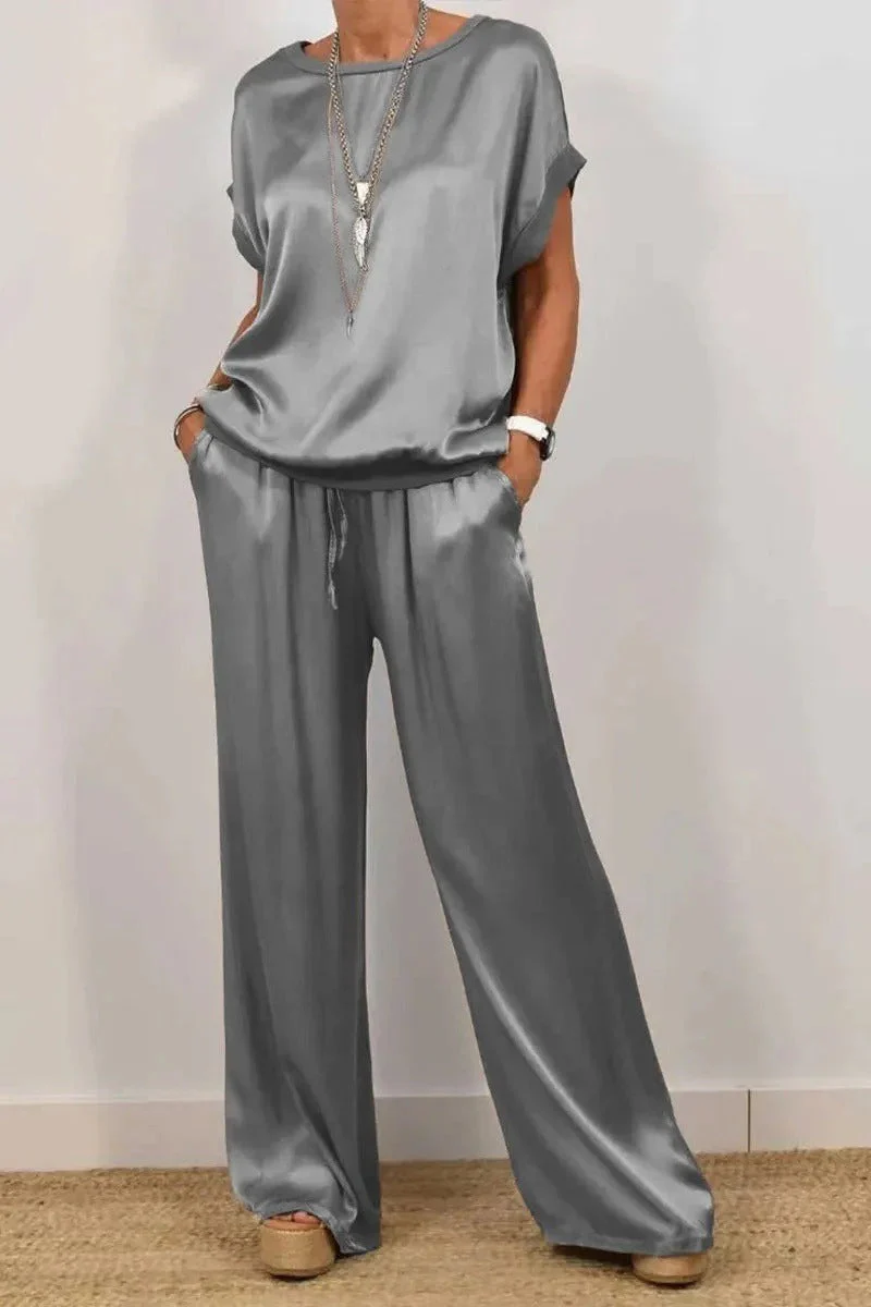 Damen Elegantes Lounge-Set mit Fließendem Schnitt und Elastischem Bund Heidi-Mode - Image 14