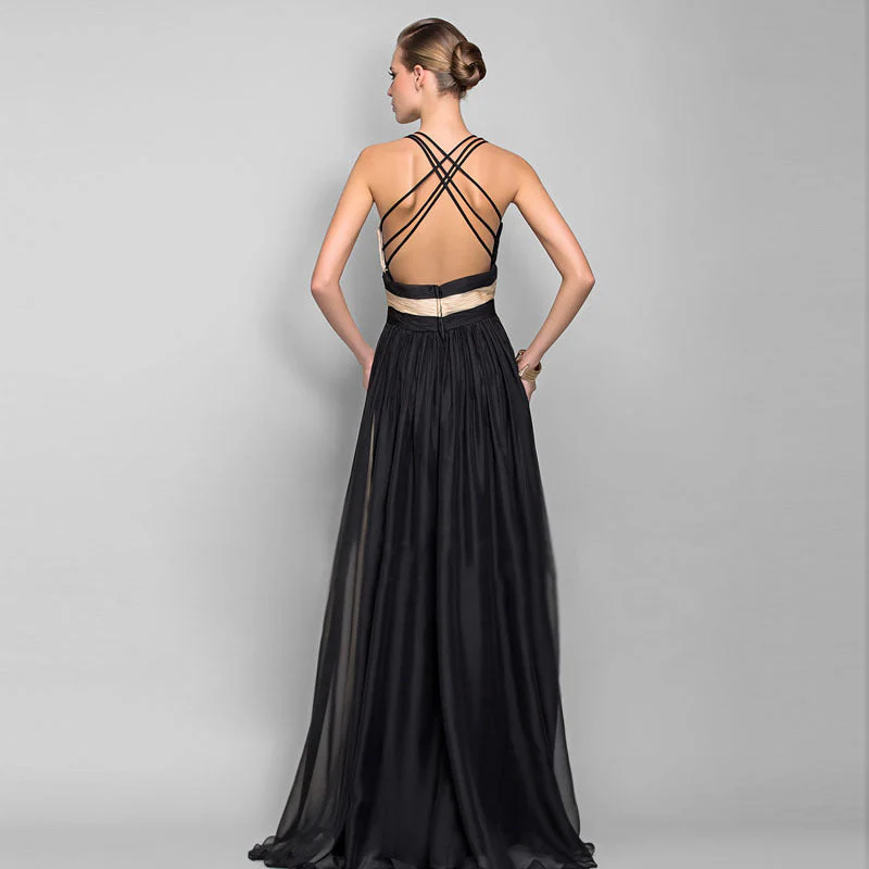 Damen Elegantes Maxi-Kleid mit Asymmetrischem Design und Tiefem V-Ausschnitt Heidi-Mode - Image 4