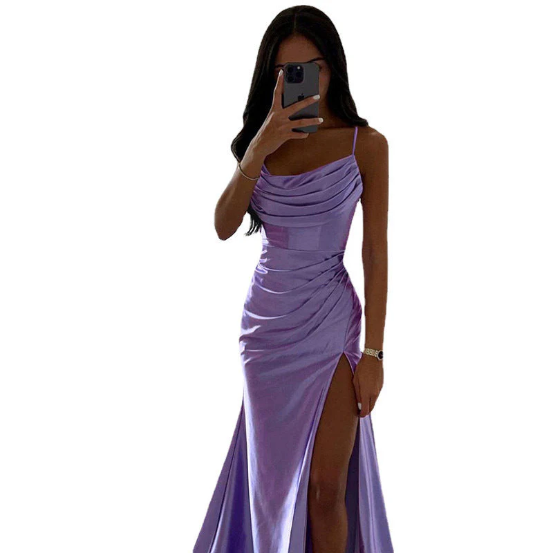 Damen Elegantes Maxikleid mit Asymmetrischem Schnitt und Raffinierten Raffungselementen Heidi-Mode - Image 5
