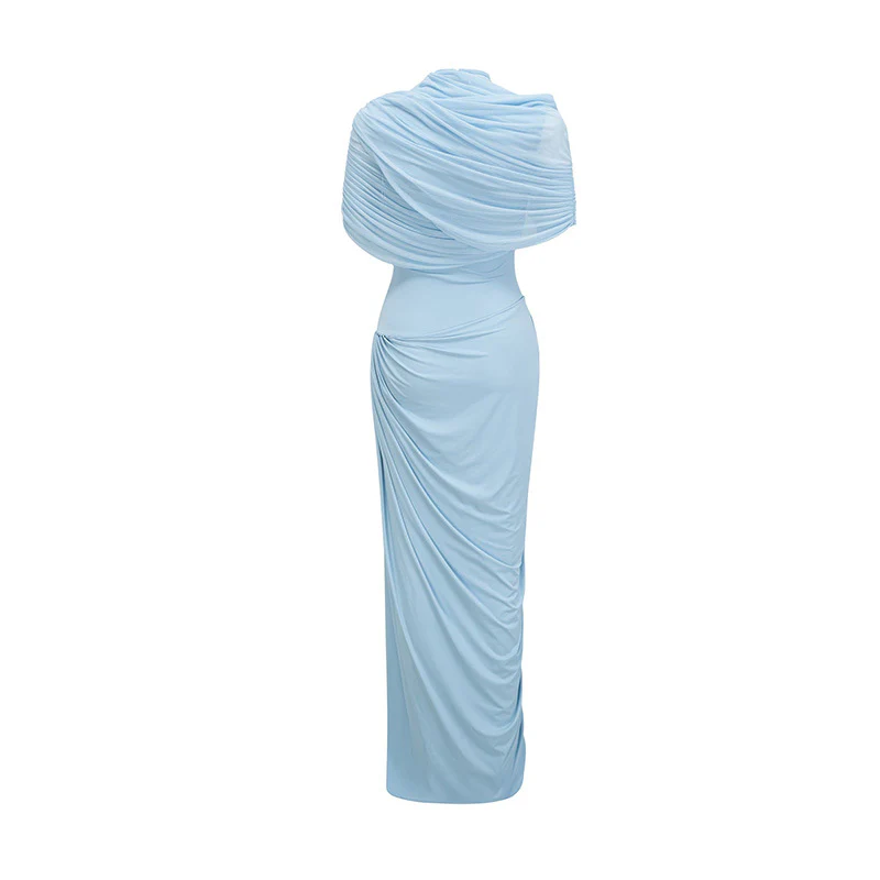 Damen Elegantes Maxikleid mit dekorativen Drapierungen Heidi-Mode - Image 4