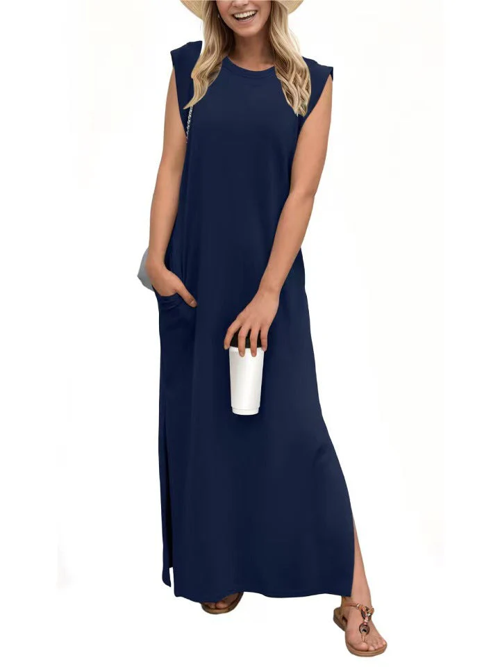 Damen Elegantes Maxikleid mit Schlichter Silhouette und Lässigen Ärmeln Heidi-Mode - Image 14