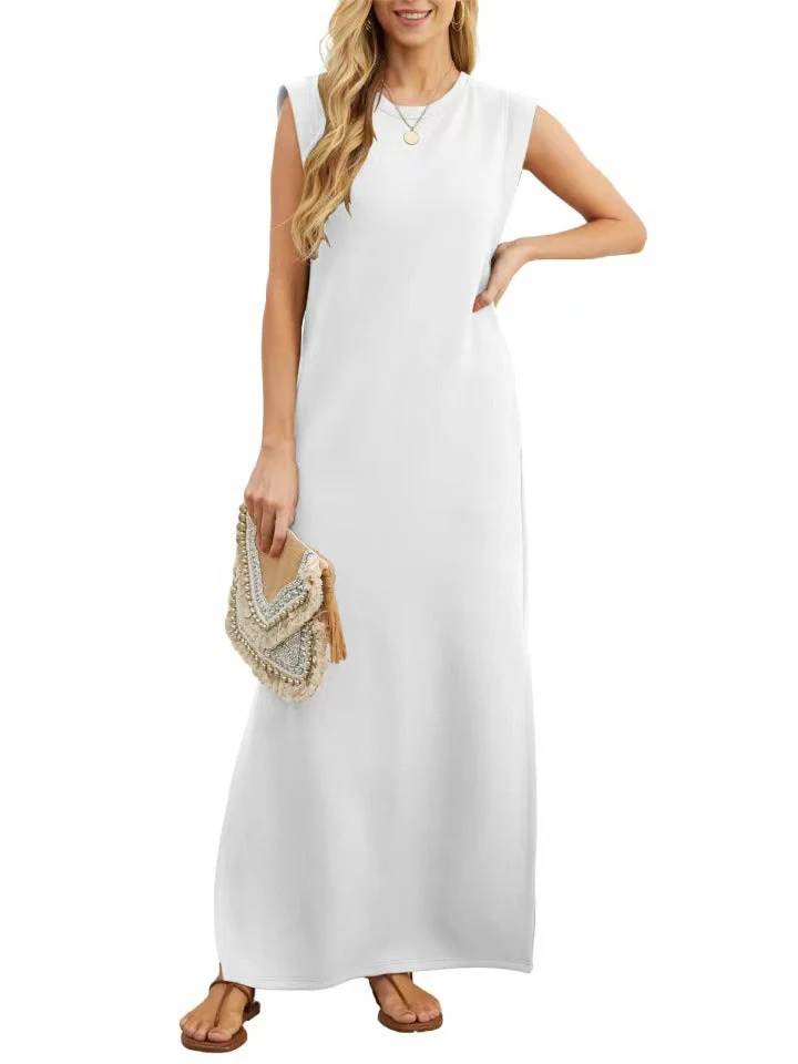 Damen Elegantes Maxikleid mit Schlichter Silhouette und Lässigen Ärmeln Heidi-Mode - Image 6