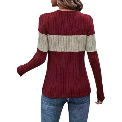Damen Elegantes Oberteil mit Reißverschluss und Rippenstruktur Heidi-Mode - Image 5