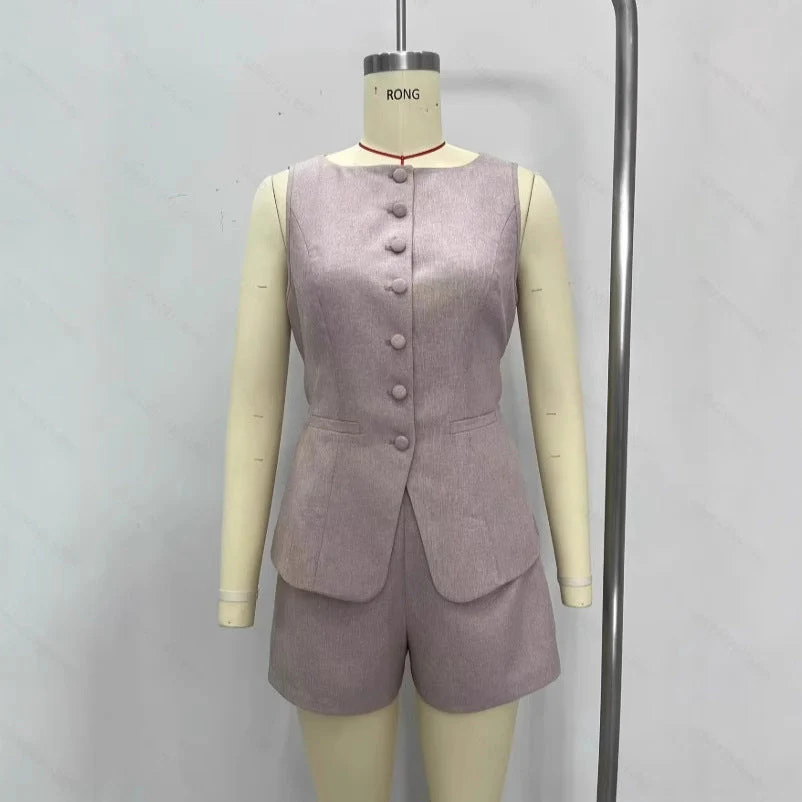 Damen Elegantes Overall mit Tailliertem Blazer und Shorts Heidi-Mode - Image 4