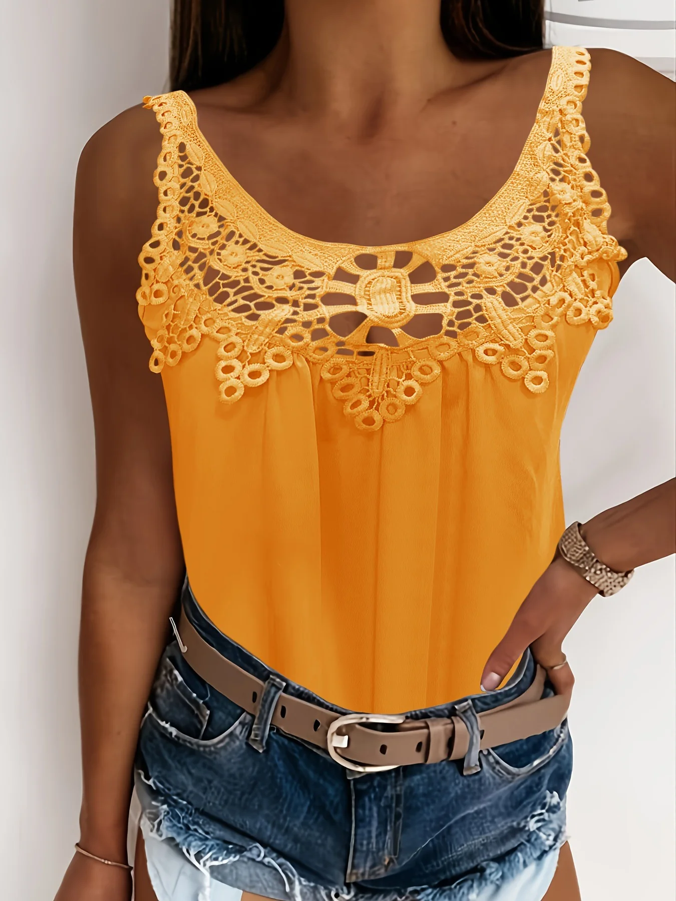 Damen Elegantes Spitzentop mit raffinierten Trägern und lockerer Passform Heidi-Mode - Image 5