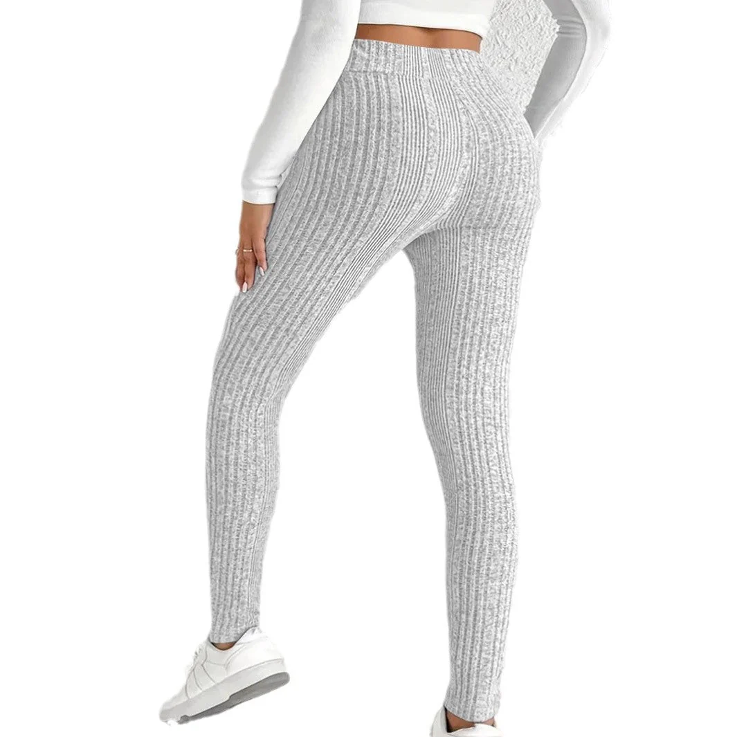Damen Enganliegende Rippleggings Aus Atmungsaktivem Stretchmaterial Heidi-Mode - Image 5