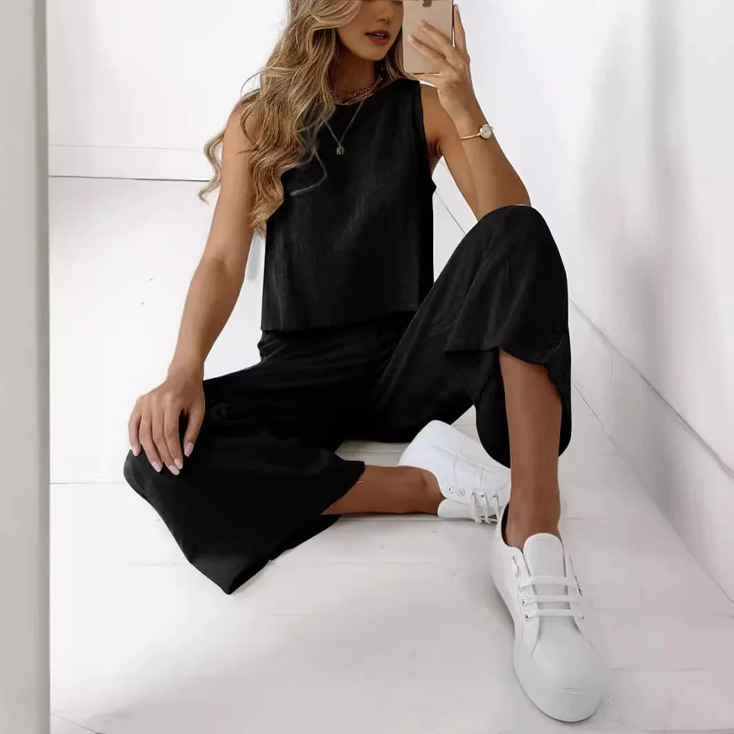 Damen Entspanntes Oberteil und Weite Hose Set Heidi-Mode - Image 2