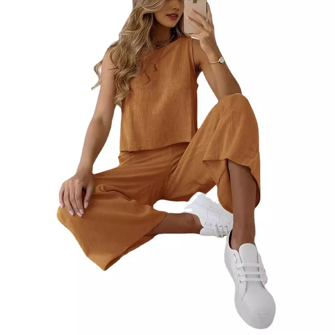 Damen Entspanntes Oberteil und Weite Hose Set Heidi-Mode - Image 5