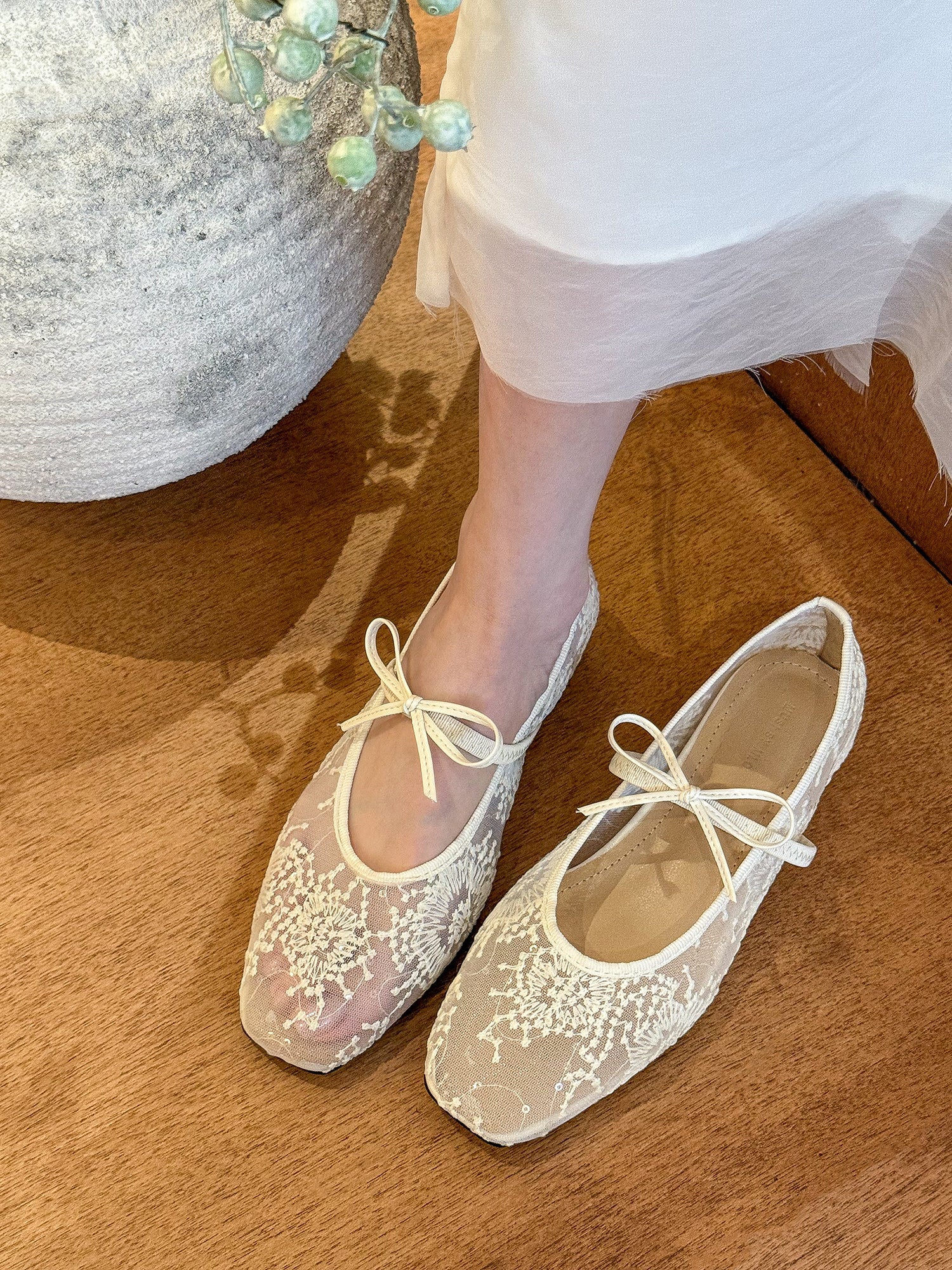 Damen erotische Ballerinas mit filigranem Schnürdesign und komfortabler Innensohle Heidi Mode - Image 6