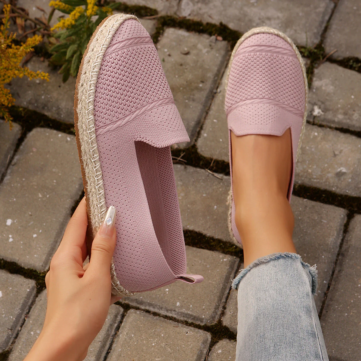 Damen Espadrilles mit Atmungsaktiver Obermaterialstruktur und Bequemer Sohle Heidi-Mode - Image 5