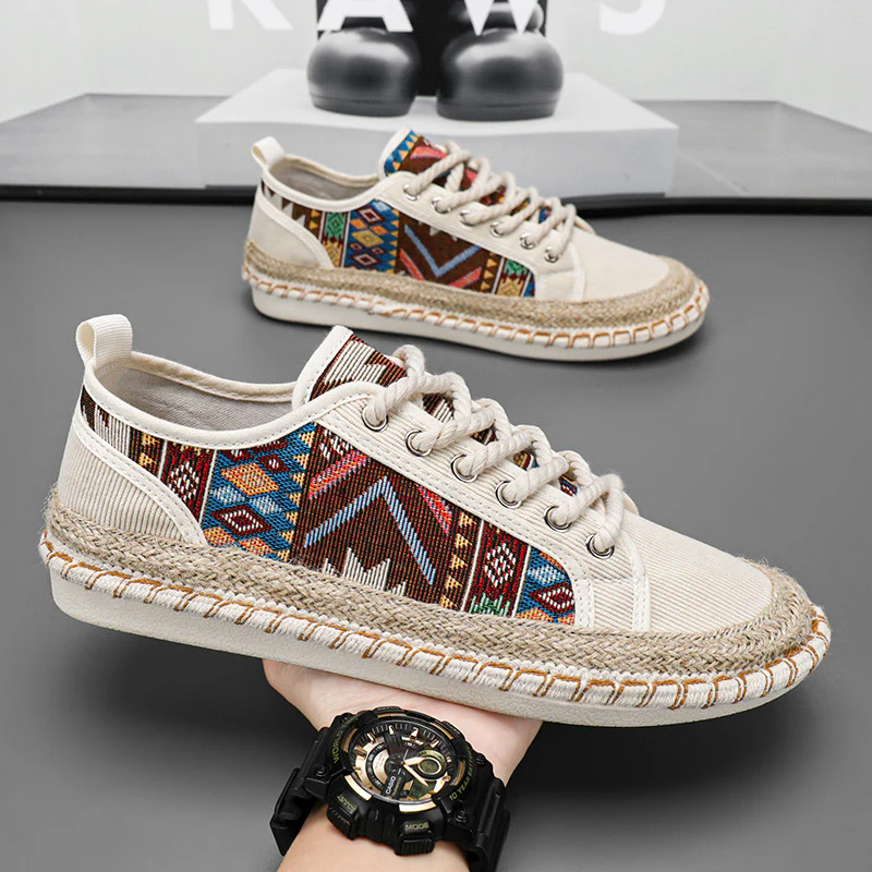 Damen Espadrilles-Sneaker mit exotischem Musterdruck und modischer Kordelsohle Heidi Mode - Image 2