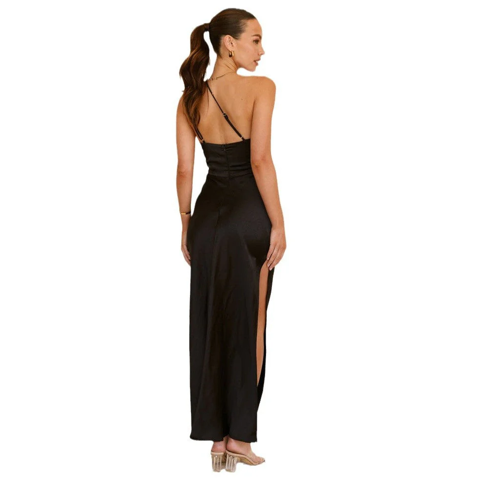 Damen Etuikleid mit Asymmetrischem Ausschnitt und Fließendem Schnitt Heidi-Mode - Image 5
