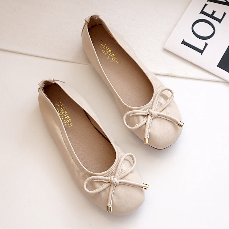 Damen Faltbare Ballerinas mit Schleife und Anti-Rutsch-Sohle Heidi-Mode - Image 6