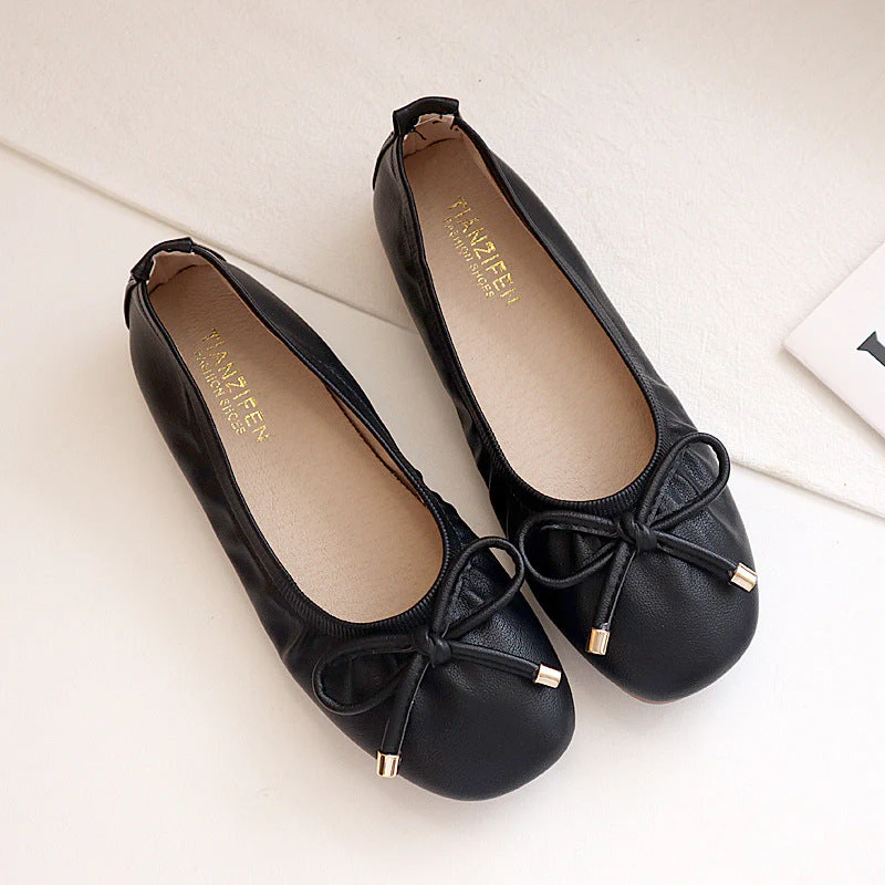 Damen Faltbare Ballerinas mit Schleife und Anti-Rutsch-Sohle Heidi-Mode - Image 7