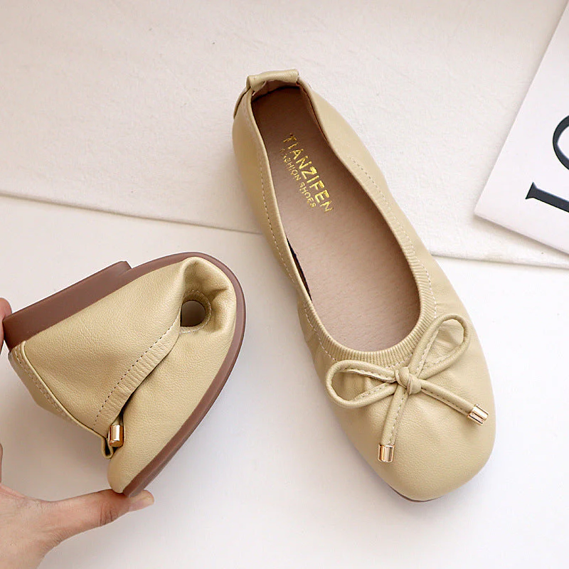 Damen Faltbare Ballerinas mit Schleife und Anti-Rutsch-Sohle Heidi-Mode - Image 8