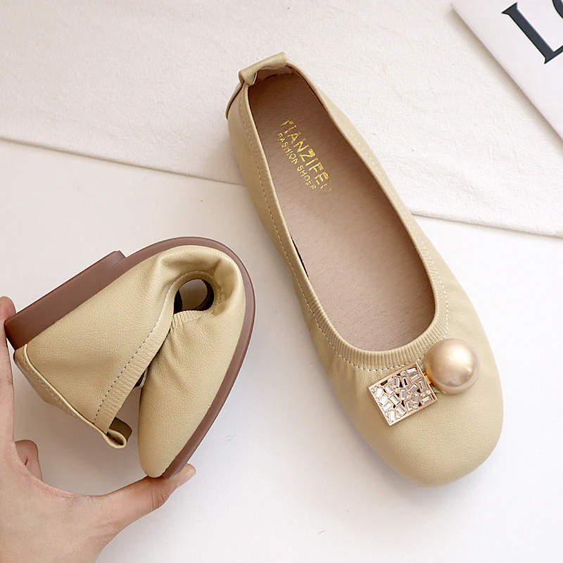 Damen Faltbare Ballerinas mit Schleife und Anti-Rutsch-Sohle Heidi-Mode - Image 9