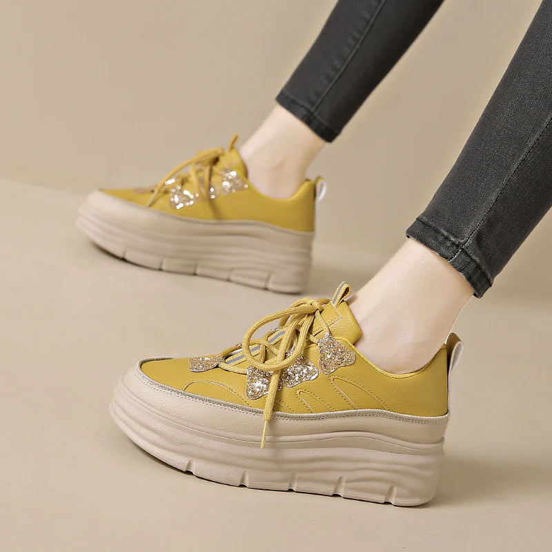 Damen Fashionable Plateau Sneakers Heidi Mode - Image 4