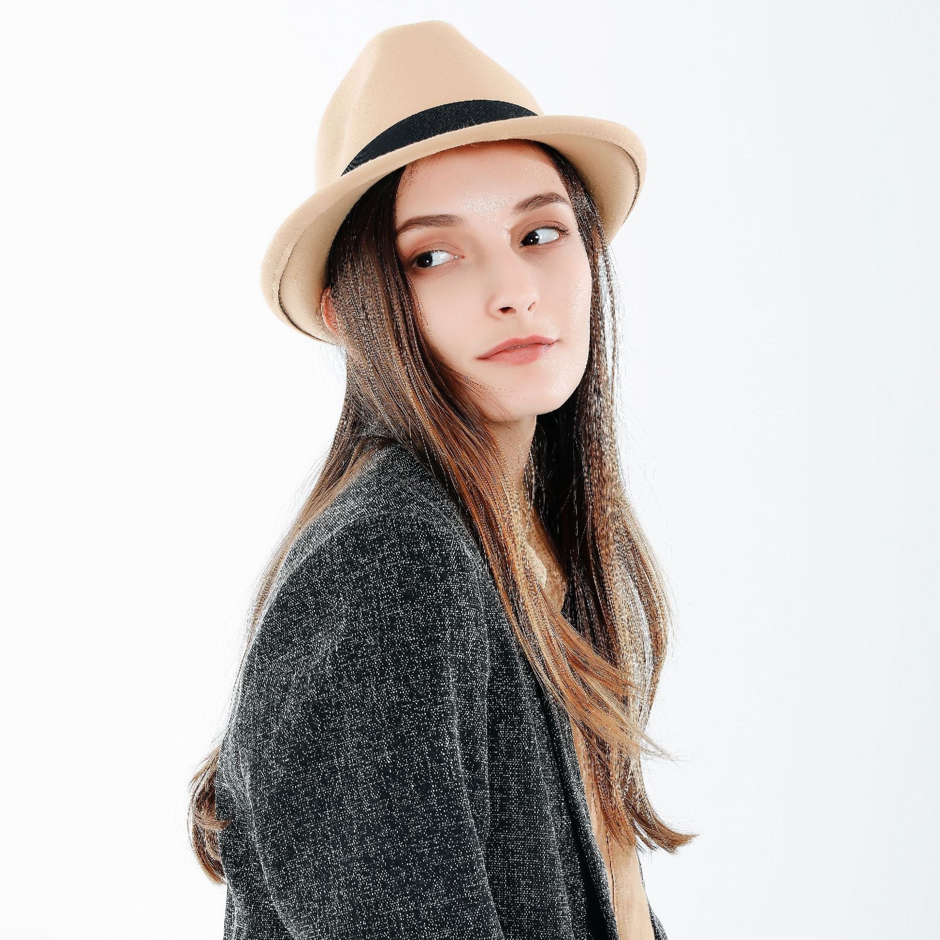 Damen Fedora-Hut Aus Hochwertigem Wollmix mit Stilvollem Band Heidi-Mode - Image 2