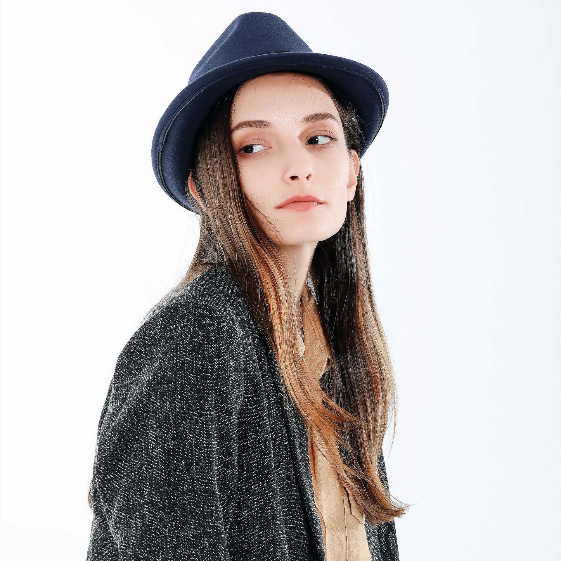 Damen Fedora-Hut Aus Hochwertigem Wollmix mit Stilvollem Band Heidi-Mode - Image 5