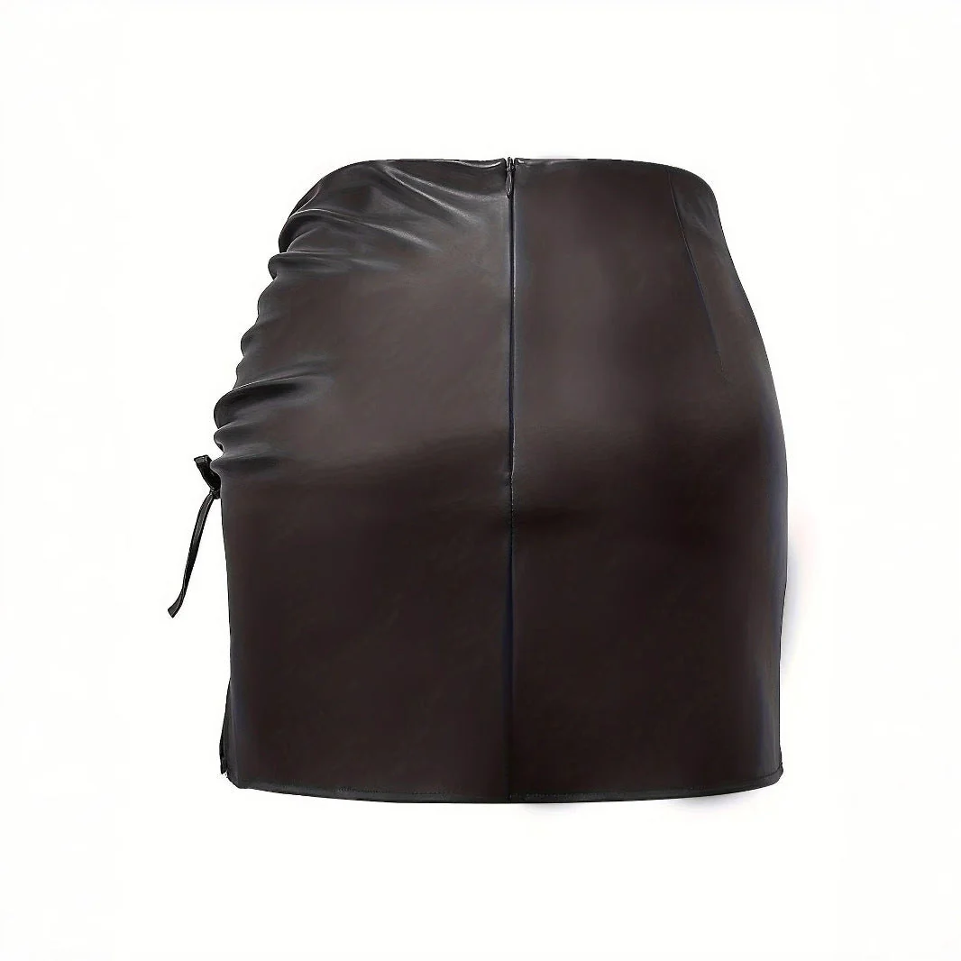 Damen Figurbetonter Minirock mit Raffiniertem Rüschendesign Heidi-Mode - Image 4