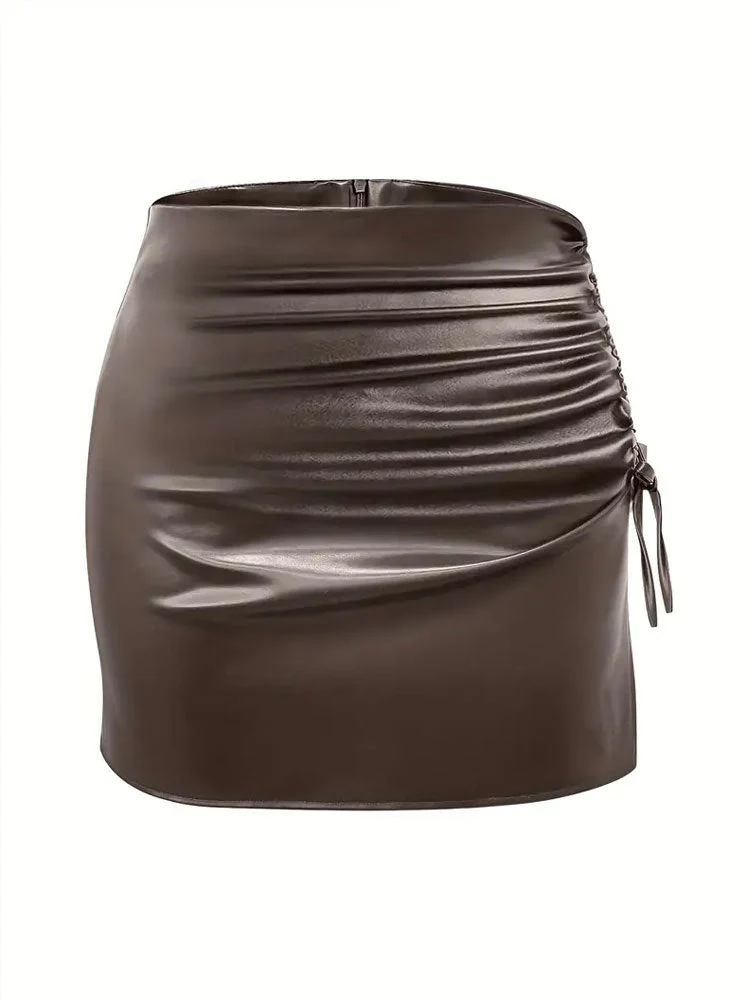 Damen Figurbetonter Minirock mit Raffiniertem Rüschendesign Heidi-Mode - Image 6