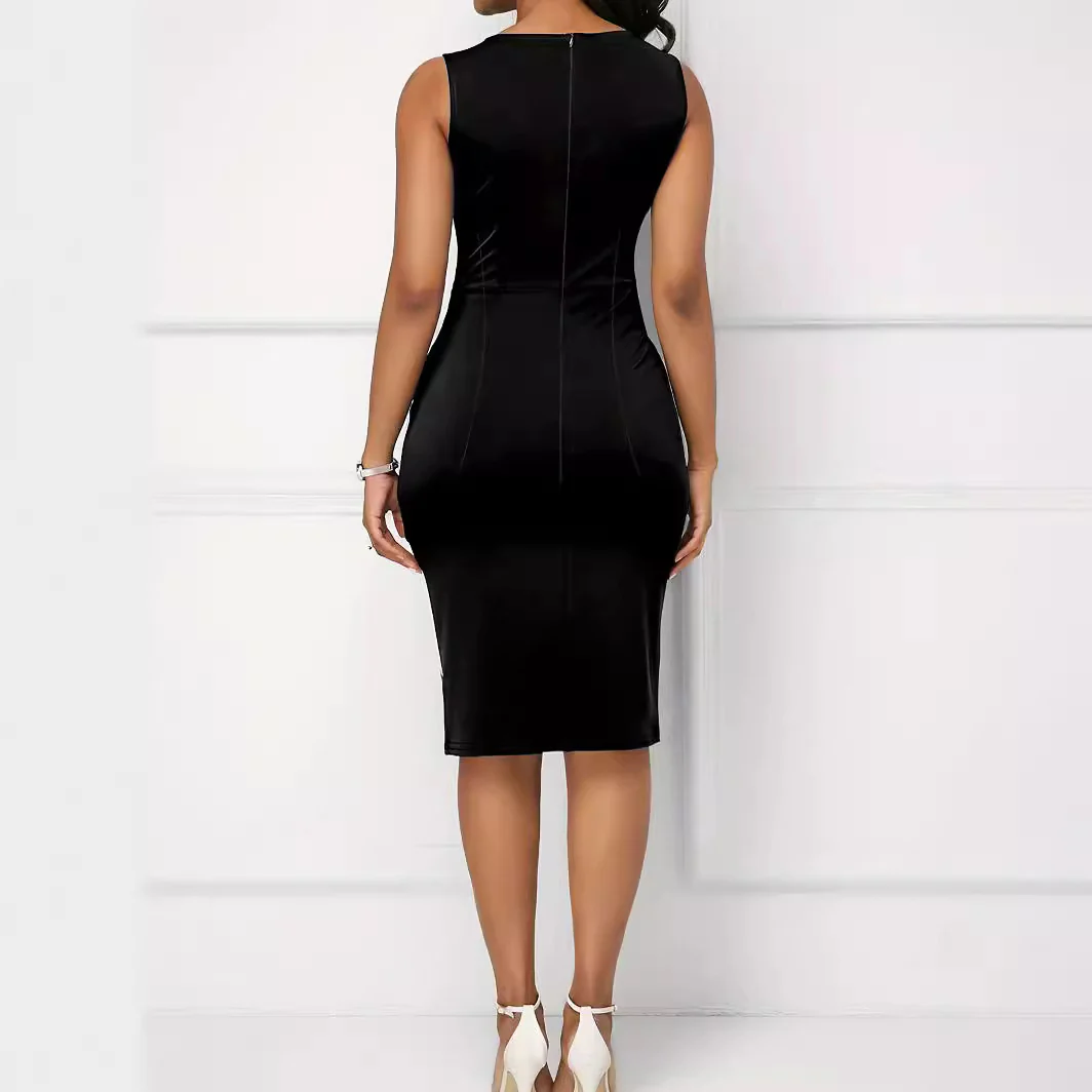 Damen figurbetontes Kleid mit Blockstreifen und eleganter Schnittführung Heidi-Mode - Image 4