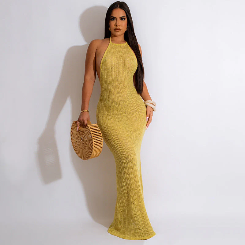 Damen Figurbetontes Maxikleid mit Modernem Kragen und Elegantem Schnitt Heidi-Mode - Image 10