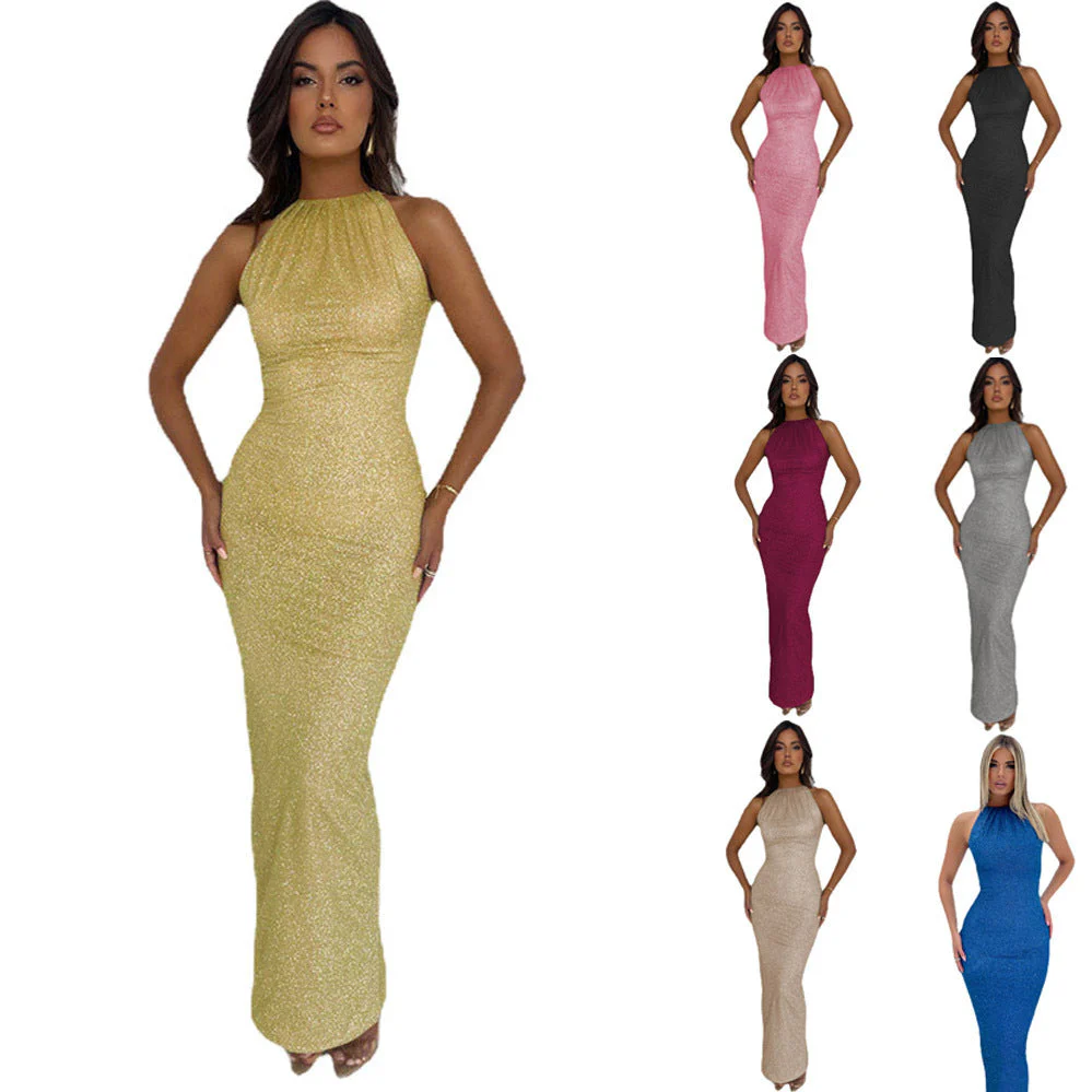 Damen Figurbetontes Maxikleid mit Modernem Kragen und Elegantem Schnitt Heidi-Mode - Image 9