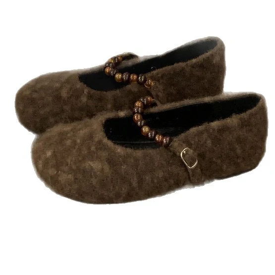 Damen Filz-Ballerinas mit modischer Riemchen-Applikation Heidi Mode - Image 5