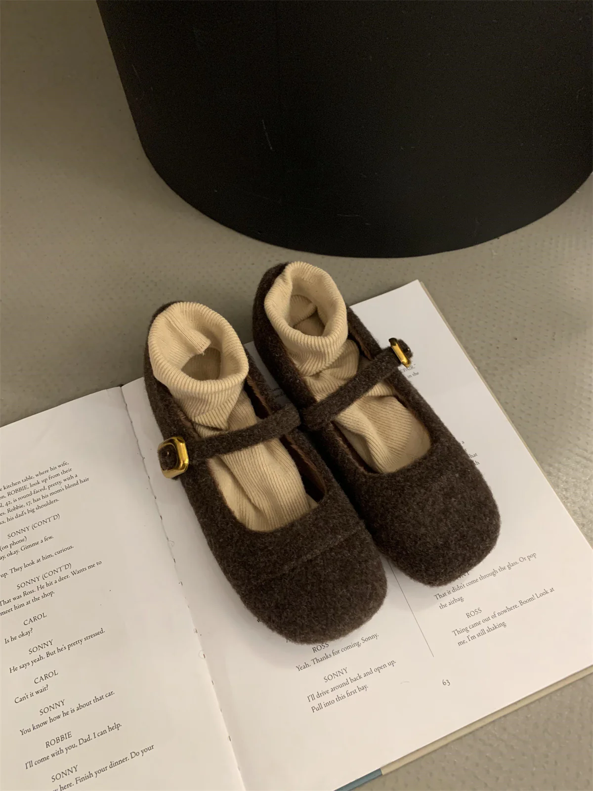 Damen Filz Ballerinas mit praktischem Riemchen und luxuriösem Innenfutter Heidi Mode - Image 9