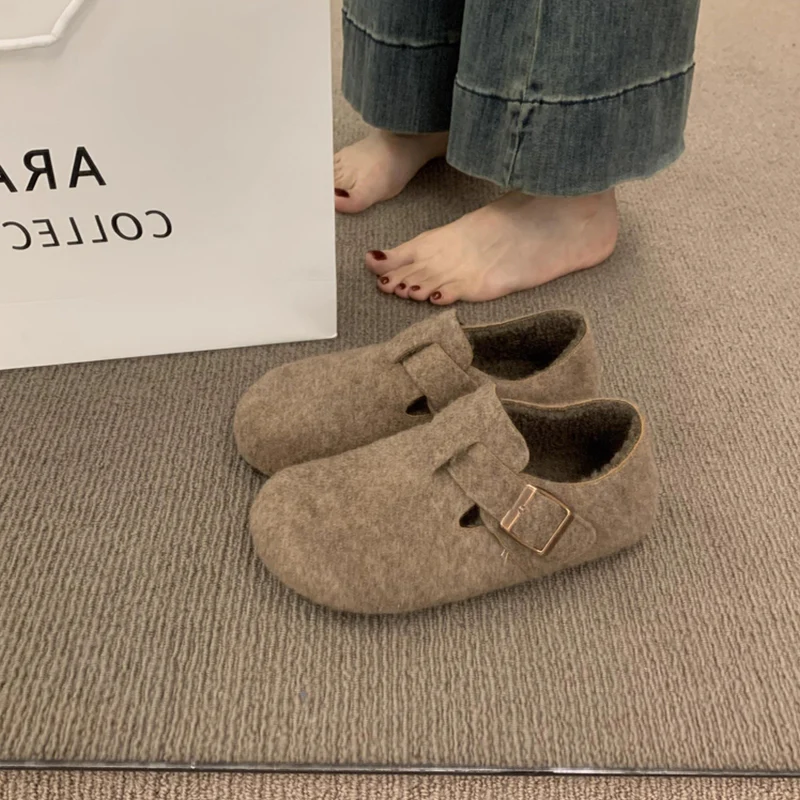Damen Filz Clogs mit modischem Riemchen und bequemem Fußbett Heidi Mode - Image 3