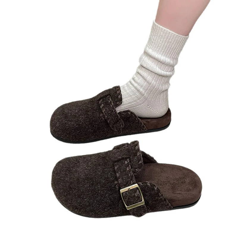 Damen Filzclogs mit modischer Schnallenverzierung und kuscheligem Innenfutter Heidi Mode - Image 5