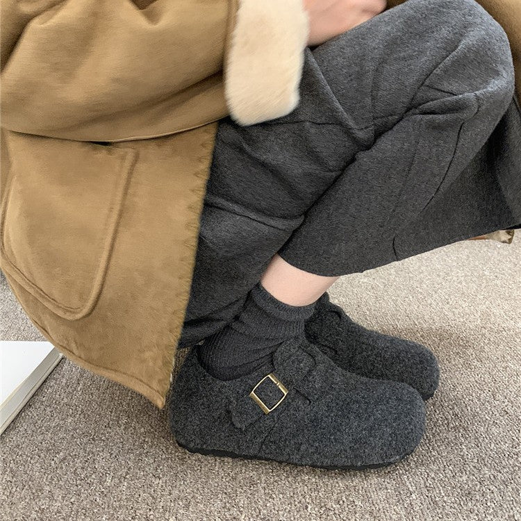 Damen Filzhausschuhe mit modischer Schnallenverzierung Heidi Mode - Image 3