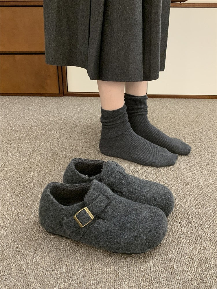 Damen Filzhausschuhe mit modischer Schnallenverzierung Heidi Mode - Image 6