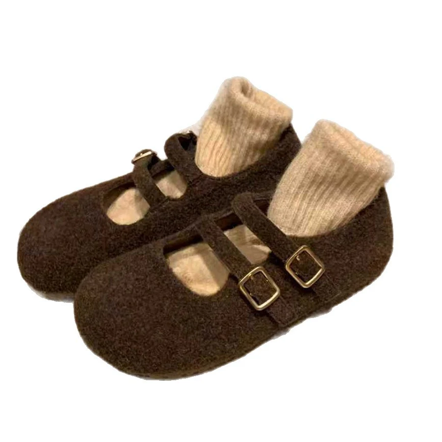 Damen Filzhausschuhe mit verstellbarem Riemen und komfortablem Fußbett Heidi Mode - Image 4