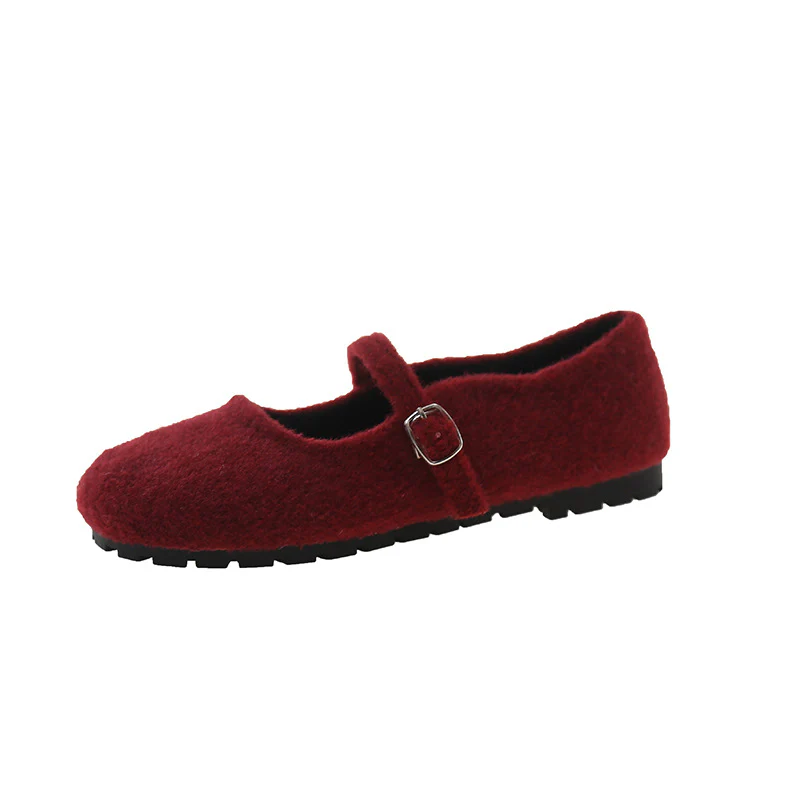 Damen Filzschuhe mit elegantem Riemchen und bequemer Sohle Heidi Mode - Image 5