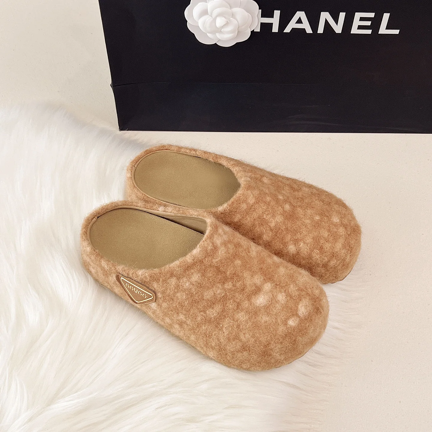 Damen Flauschige Filzclogs Heidi Mode - Image 8
