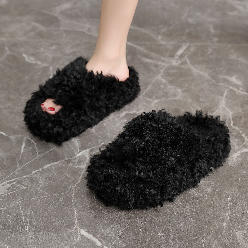 Damen Flauschige Hausschuhe aus hochwertigem Material Heidi Mode - Image 4